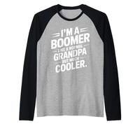 Hombre Boomer Like a Grandpa Only Cooler Classic Grandfather Camiseta Manga Raglan