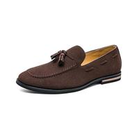 Hombre Borlas Mocasines Ante De Vestir Zapatos Uniforme Mocasín,Marrón,46 EU