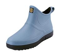 Hombre Botas Antideslizantes Impermeables para Hombres al Libre Lluvia Tobillo Casual Zapatos de Cortos Zapatos Casuales para Hombres (Blue, 41)