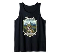 Hombre Boxer Hiking Club Mountain Adventure Vintage Mamá Perro Camiseta sin Mangas