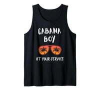 Hombre Cabana Boy, Divertida Fiesta de Verano en la Piscina, Camarero Camiseta sin Mangas