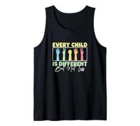 Hombre Cada niño es Diferente, Pero no Menos para un educador de SpEd Camiseta sin Mangas