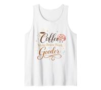 Hombre Café Hacer Cerebro Trabajar Mejor Divertido Amante del Café Humorístico Camiseta sin Mangas