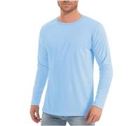 Hombre Camisa Manga largas Camiseta 2024 Camisetas Deporte Técnicas Deportiva T-Shirt de Protección Solar para fútbol Atletismo Correr o Montañismo delgados deportivos transpirable Color Sólido