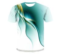 Hombre Camiseta - Camisetas Blancas Hombre Camisetas novedosas 3D para hombre camisetas divertidas gráficas para hombre camisetas informales verano manga corta con cuello redondo estampadas 3D blusas