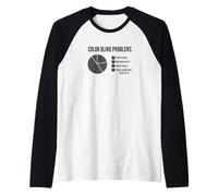 Hombre Camiseta con gráfico circular de problemas ciegos Camiseta Manga Raglan
