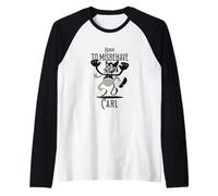Hombre Carl - Nombre de Chico Genial con un diablillo Lindo Camiseta Manga Raglan