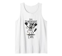 Hombre Carl - Nombre de Chico Genial con un diablillo Lindo Camiseta sin Mangas
