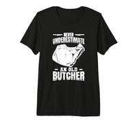 Hombre Carnicero Abuelo Bistec Persona Carnívoro Día del Padre Camiseta Premium