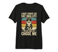 Hombre Cat Dad, no elegí la Vida de Cat Dad Camiseta Premium