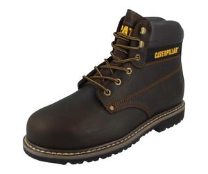 Hombre Caterpillar Seguridad Ancho Cuero Trabajo Botas, Powerplant Sb Hro P72462