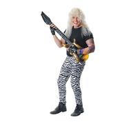 Hombre Cebra Estampado Leopardo Pantalones Rock Star Disfraz 70s 80s Conjunto