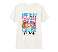 Hombre Celebración de Vacaciones de la Reina del Crucero del cumpleaños del Hermano del cumpleaños Camiseta Premium