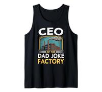 Hombre CEO de la fábrica de bromas de papá Humor hilarante Broma papá Chistes Camiseta sin Mangas