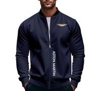 Hombre Chaqueta Abrigo A.s.t.o.n M.a.r_tin, Cazadora de Entretiempo, Chaquetas de Manga Larga(NavyBlue,XXL)