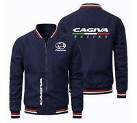 Hombre Chaqueta Abrigo Cagiv,a, Chaqueta de Vuelo Estampada Casual Cómoda, Moda Cálido Abrigos, BéIsbol(Navy,XL)