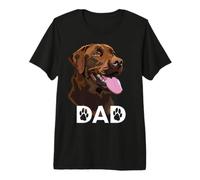 Hombre Chocolate Lab Dad Brown Labrador Retriever Padre Perro Papi Camiseta Premium