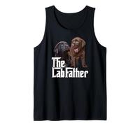 Hombre Chocolate Lab Dad The Lab Father Labrador Retriever Dog Dad Camiseta sin Mangas