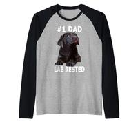 Hombre Chocolate Lab Dad The Lab Padre Labrador Retriever Puppy Camiseta Manga Raglan