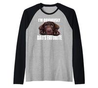 Hombre Chocolate Lab Dad The Lab Padre Labrador Retriever Puppy Camiseta Manga Raglan