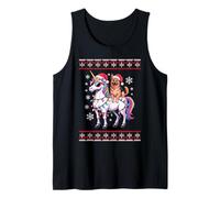 Hombre Christmas German Shepherd Unicorn Sunglasses GSD Camiseta sin Mangas