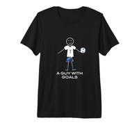 Hombre Cita Divertida de fútbol para niños, Un Chico con goles Camiseta Premium