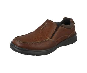 Hombre Clarks Cuero sin Cordones Estilo Informal Trabajo Zapatos - Cotrell