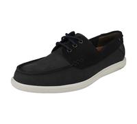 Hombre Clarks Elegante Relajado Estilo Cordones Zapatos Náuticos Bratton Barco