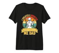 Hombre Creé un Monstruo, Ella me Llama papá, béisbol Vintage Camiseta Premium