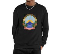 Hombre Crewneck Sweatshirt Pullover Macedonia del Norte Bandera Nacional Sudadera Cuello Redondo Suave Y Cálida Manga Larga Térmica Fit Casual Ligera para Todas Las Estaciones Pareja