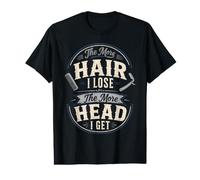 Hombre Cuanto más Cabello pierdo, más Cabeza me Pongo Divertida Cita Calva Camiseta gráfica económica