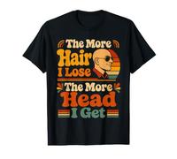 Hombre Cuanto más Cabello pierdo, más Cabeza me Pongo Divertida Cita Calva Camiseta gráfica económica