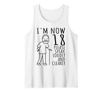 Hombre Cumpleaños número 18 para él/niños | Ahora Tengo 18 años | 18 Bday Camiseta sin Mangas