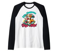 Hombre Cute Life Happens, Dogs Help!, Dog and Puppy Lover Camiseta Manga Raglan