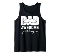 Hombre Dad Fathers Day Awesome Like My Son Dad Birthday Best Father Camiseta sin Mangas