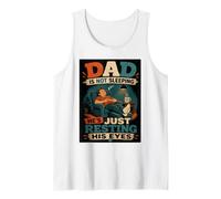 Hombre Dad is Not Sleeping He's Just Resting His Eyes Funny Fathers Camiseta sin Mangas