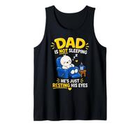 Hombre Dad is Not Sleeping He's Just Resting His Eyes Funny Fathers Camiseta sin Mangas