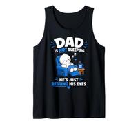 Hombre Dad is Not Sleeping He's Just Resting His Eyes Funny Fathers Camiseta sin Mangas