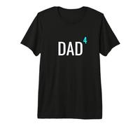 Hombre Dad to The Power of 4 Mathematics Math Father of Four Kids Camiseta Premium