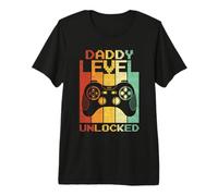 Hombre Daddy Level Unlocked Shirt Fathers Day Funny Gamer Dad To Be Camiseta Premium