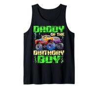 Hombre Daddy of The Birthday Boy Monster Truck Bday Celebraciones Camiseta sin Mangas