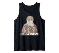 Hombre Darwinism Charles Darwin Retro Científico Regalo Divertido Camiseta sin Mangas