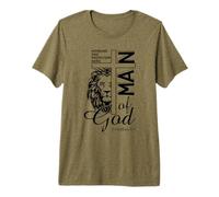 Hombre de Dios Día del Padre Cool Lion Marido Protector Hero Camiseta Premium