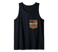 Hombre de Dios Marido Papá Protector Padre USA American Patriot Camiseta sin Mangas