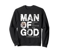 Hombre de Dios Marido Protector Hero Cool Lion Día del Padre Sudadera