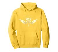 Hombre de Dios: Radiant Faith Wings Inspirational Sudadera con Capucha, Unisex para Adultos, Limón, L