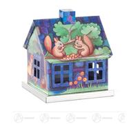 Hombre De Humo Casa De Humo "Caperucita Roja" De Metal 6 Cm X 7 Cm X 6 Cm Nuevo