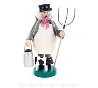 Hombre De Humo Granjero Con Vaca Y Horquilla BxHxT 13,5 cmx22 cmx13,5 cm NUEVO
