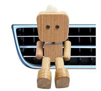 Hombre de madera, decoración de salpicadero de coche, adorno de figura humana, escultura de exhibición divertida, detalle hecho a mano, ideal para interiores de automóviles, decoración de mesa