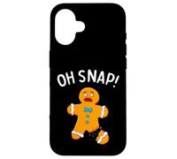 Hombre De Pan De Jengibre Oh Snap Navidad Divertido Galleta Carcasa para iPhone 16